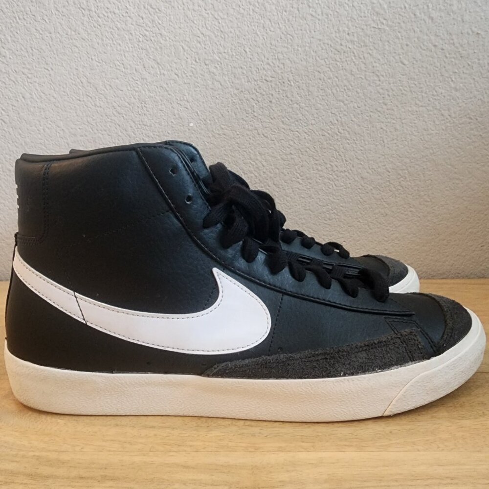 Nike Mens Blazer Mid '77 Shoes Sneakers BQ6806-002 Vintage Black White Size 12